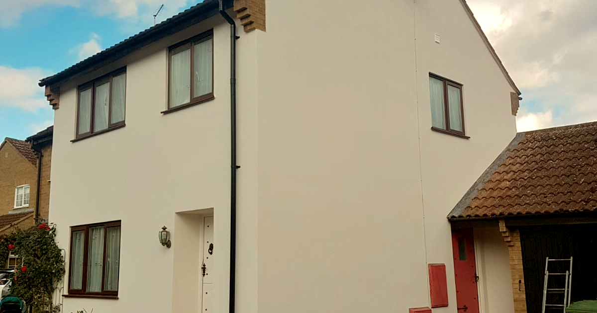 EWI Home 1 External Wall Insulation finish to town house