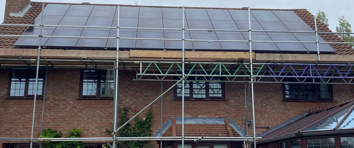 Solar Scaffold Frame Solar PV - Strata Insulated Renders